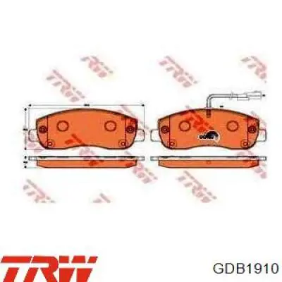 Колодки TRW GDB1910 цена, от 35.19 USD