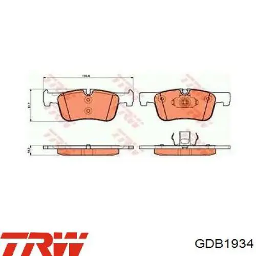 Тормозные колодки TRW GDB1934