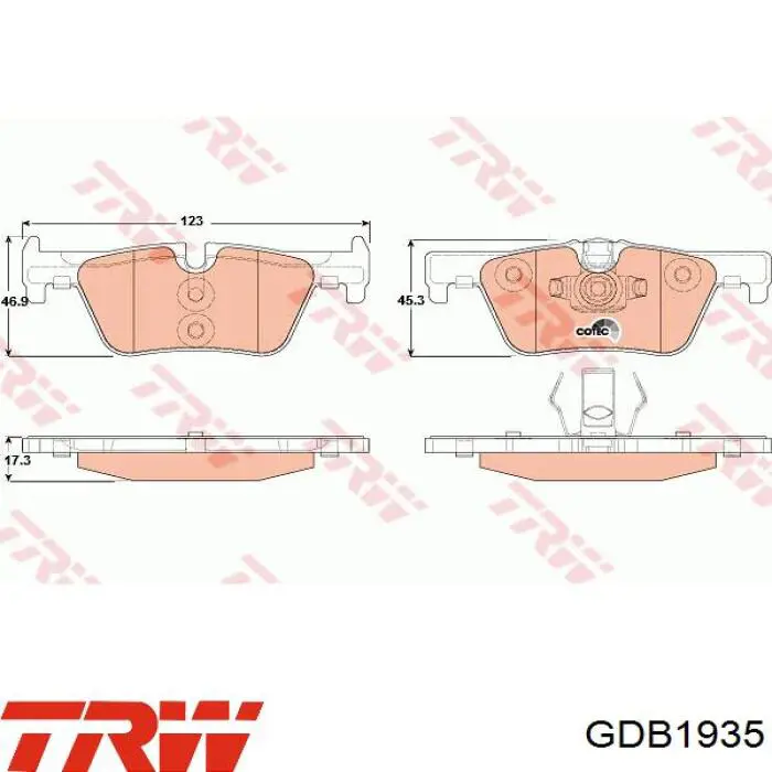 Тормозные колодки TRW GDB1935