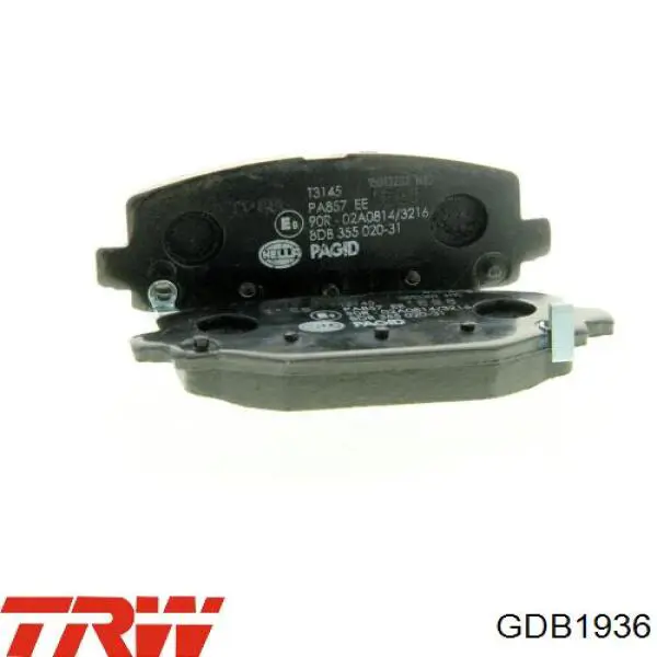 GDB1936 TRW Колодки тормозные дисковые комплект