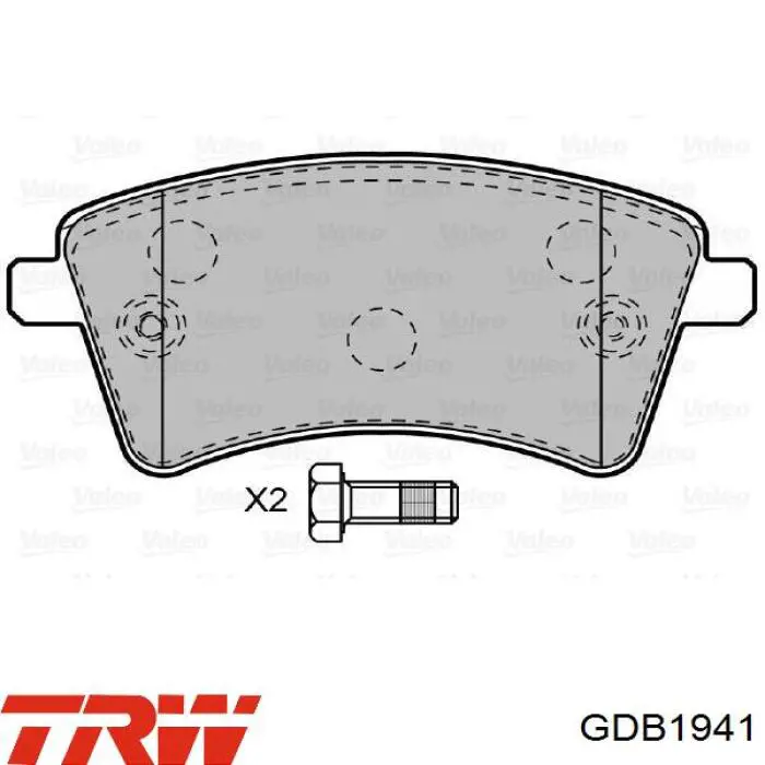 Передние тормозные колодки GDB1941 TRW