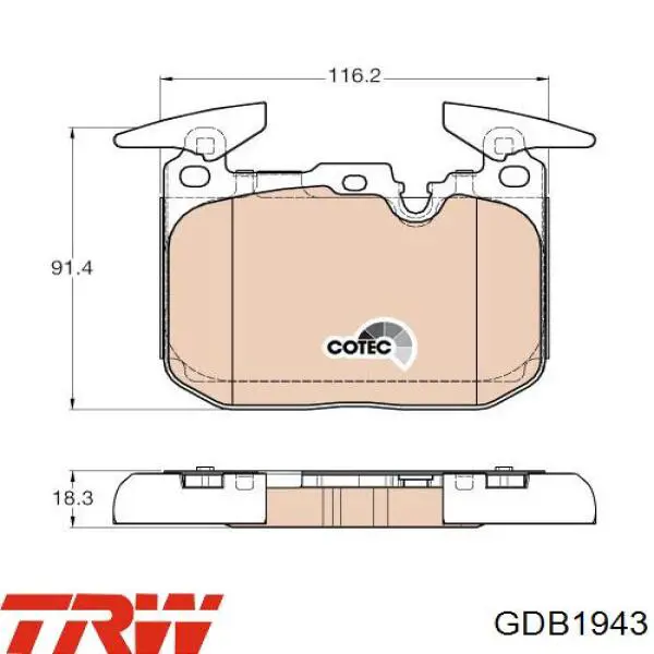 Тормозные колодки TRW GDB1943
