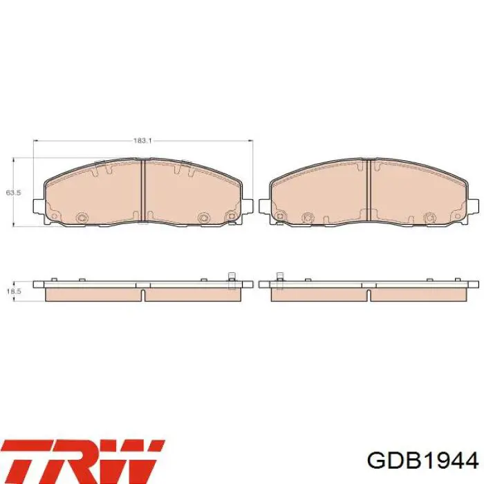 Передние тормозные колодки 161589 Power Stop