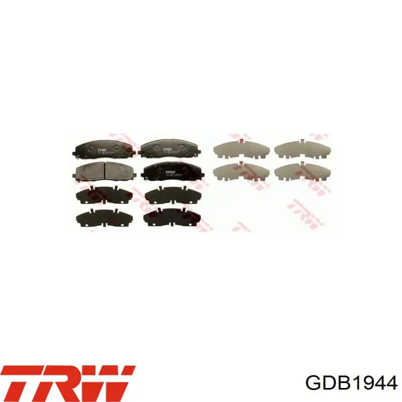 GDB1944 TRW колодки тормозные передние дисковые