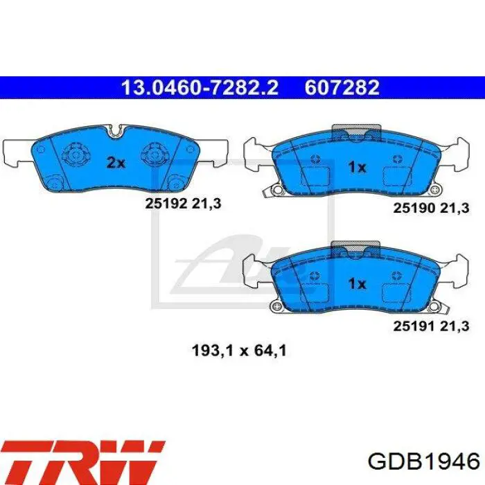 Тормозные колодки TRW GDB1946