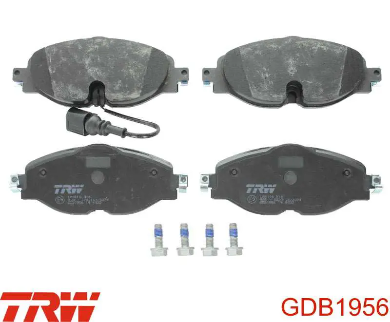GDB1956 TRW колодки тормозные передние дисковые