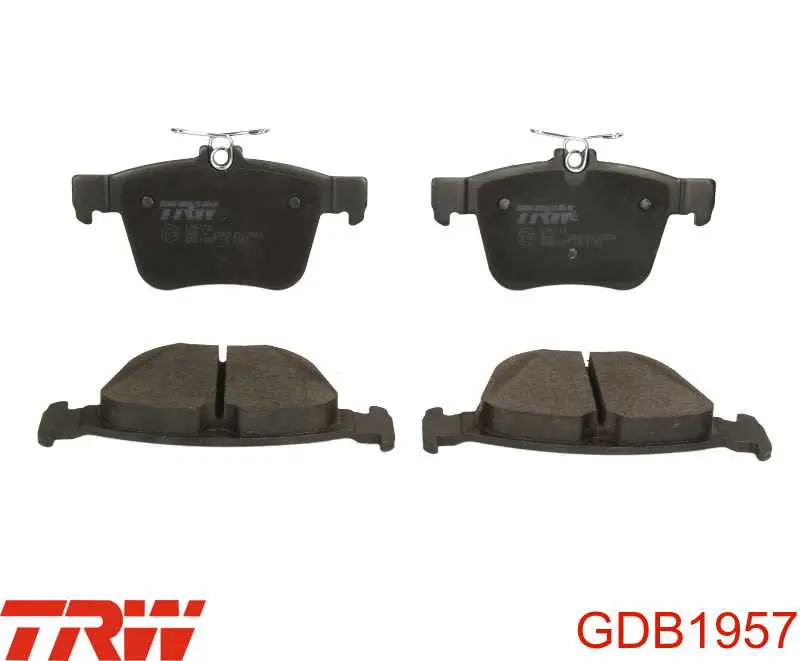 GDB1957 TRW колодки тормозные задние дисковые