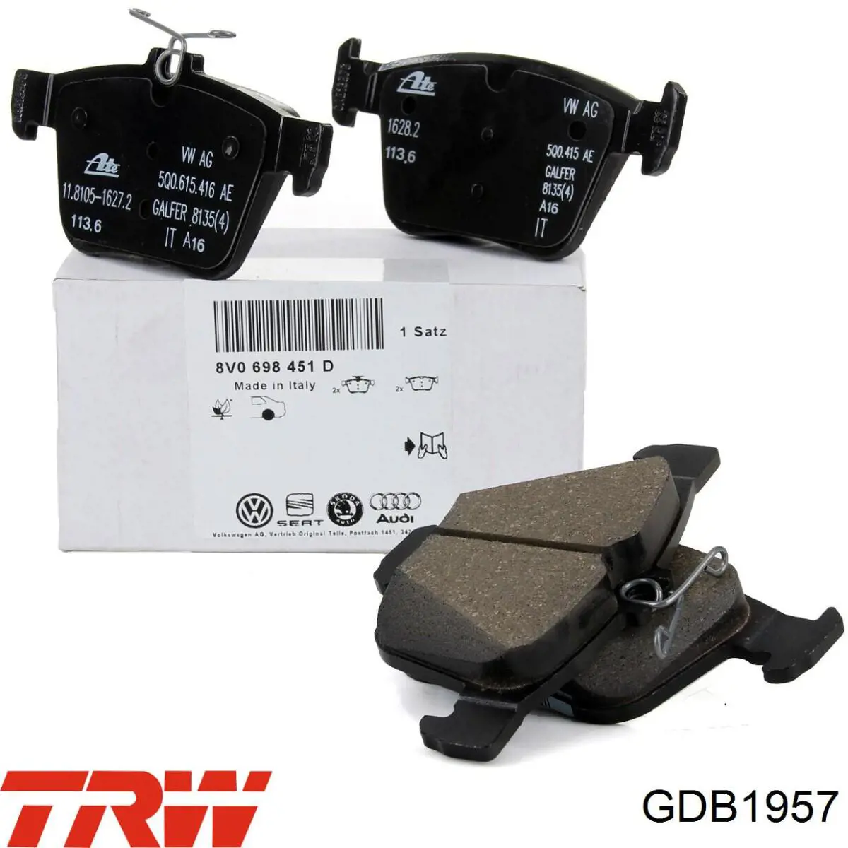 Задние тормозные колодки GDB1957 TRW