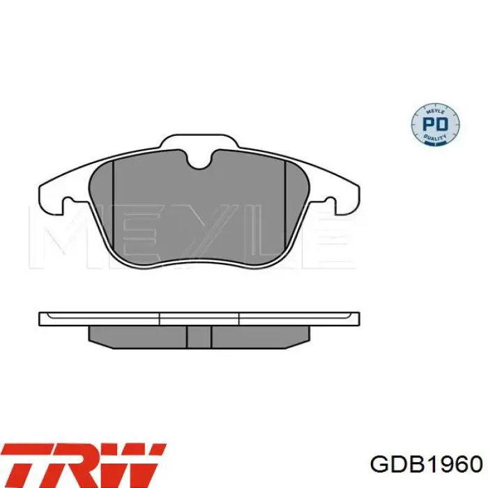 GDB1960 TRW Колодки передние