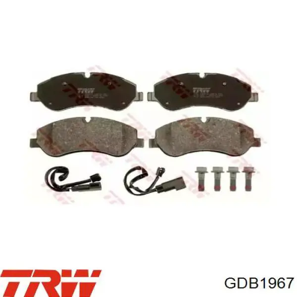 GDB1967 TRW Колодки передние