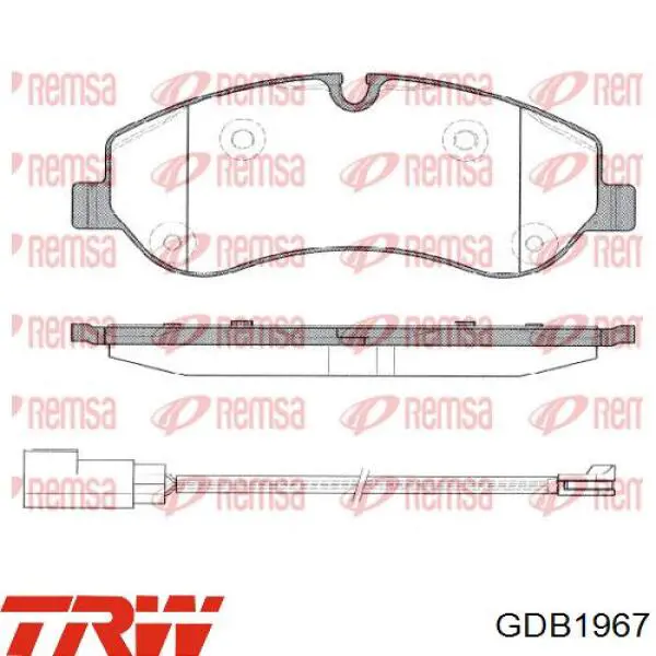 Передние тормозные колодки GDB1967 TRW