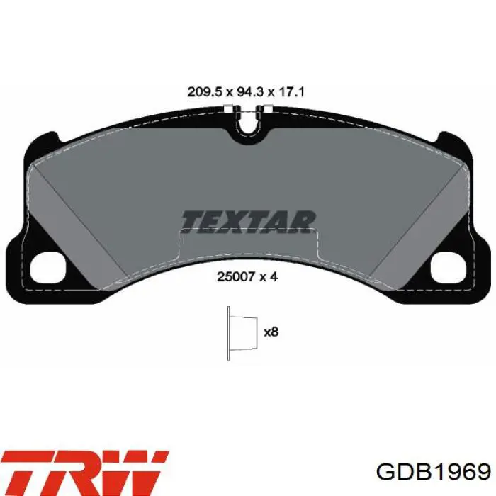 Тормозные колодки TRW GDB1969