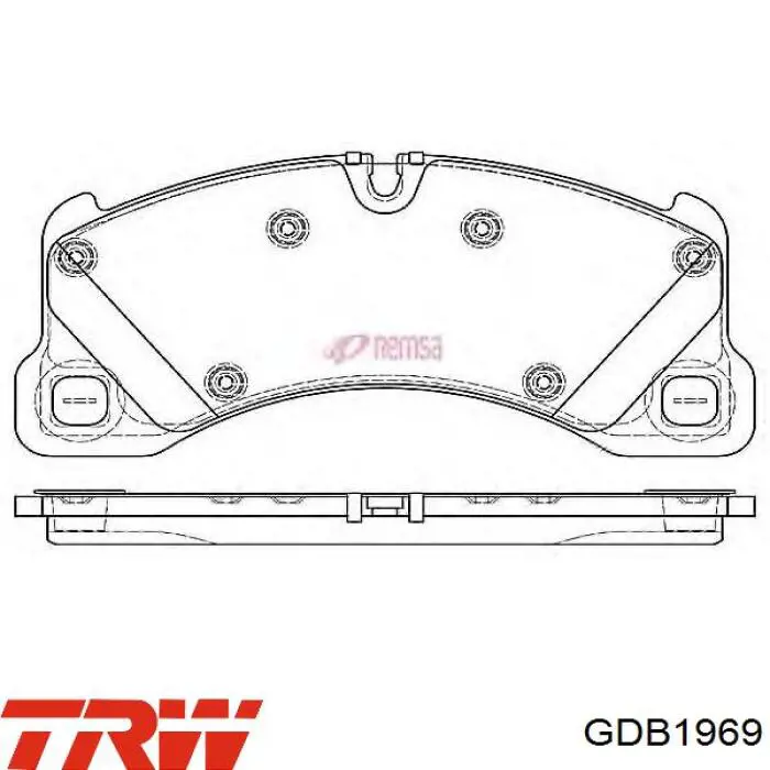 GDB1969 TRW Колодки передние