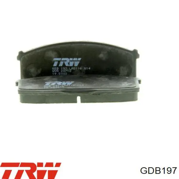 GDB197 TRW колодки тормозные передние дисковые