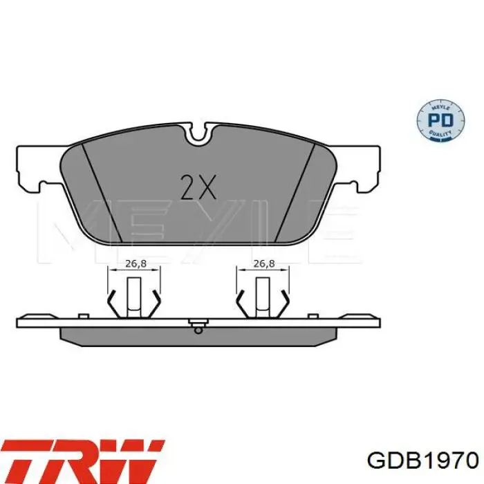 Передние тормозные колодки GDB1970 TRW