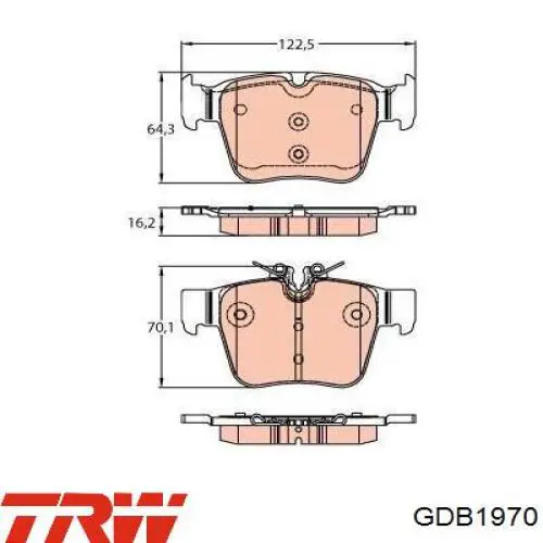 Колодки TRW GDB1970 цена, от 87.66 USD
