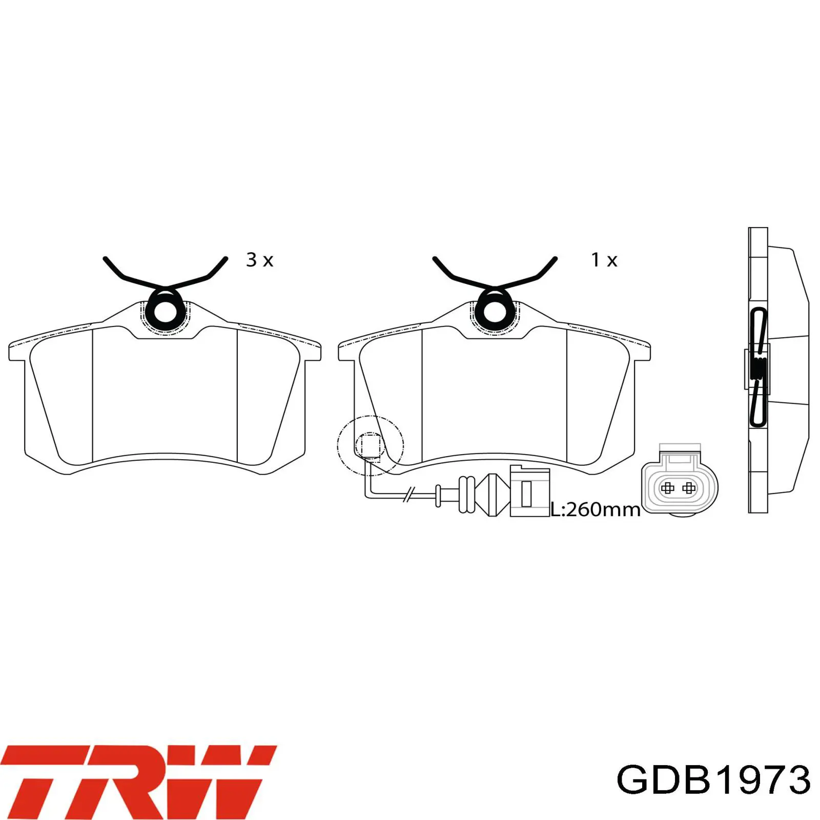 GDB1973 TRW Колодки тормозные дисковые комплект