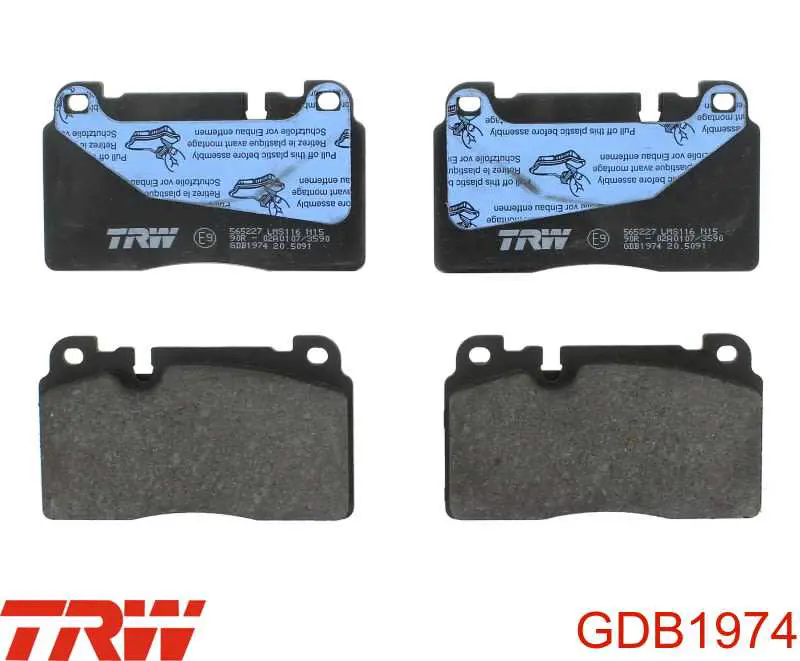 GDB1974 TRW колодки тормозные передние дисковые
