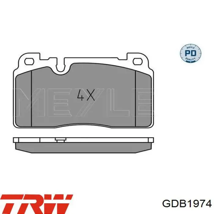 Передние тормозные колодки GDB1974 TRW