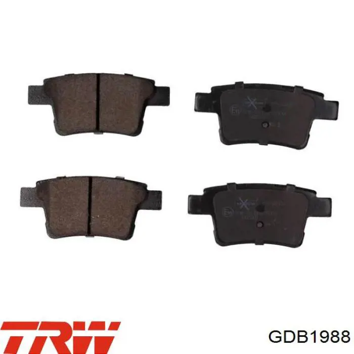 Купить GDB1988 TRW Колодки тормозные задние, дисковые