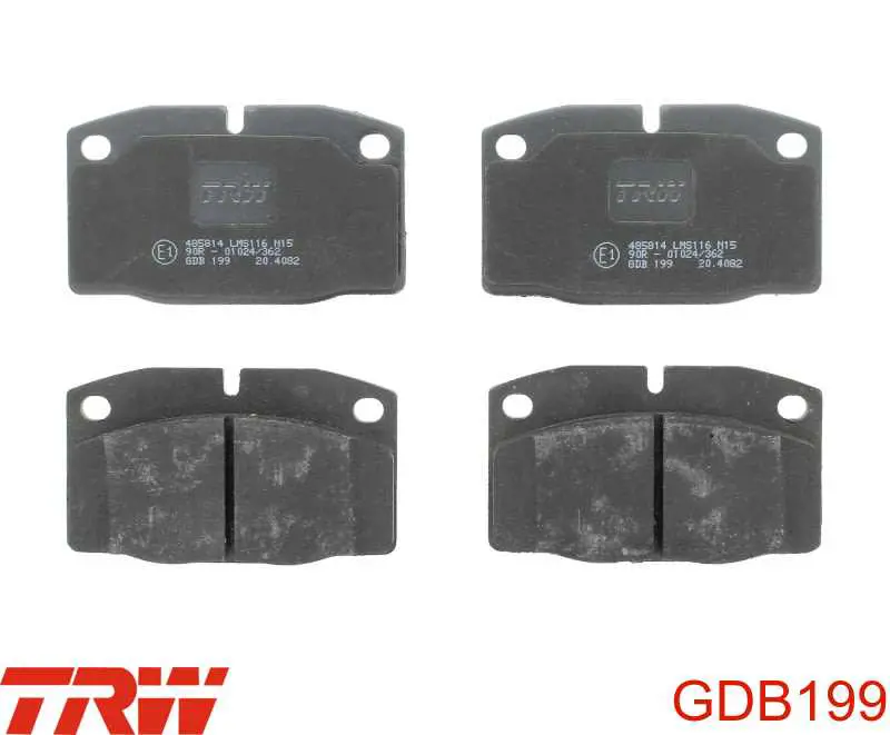 GDB199 TRW колодки тормозные передние дисковые