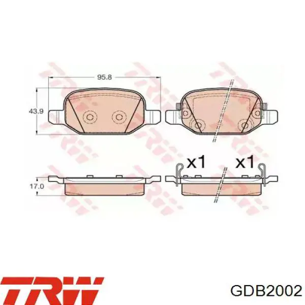 Задние тормозные колодки 320907 Daco
