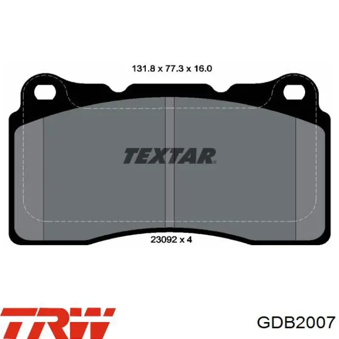 Тормозные колодки TRW GDB2007