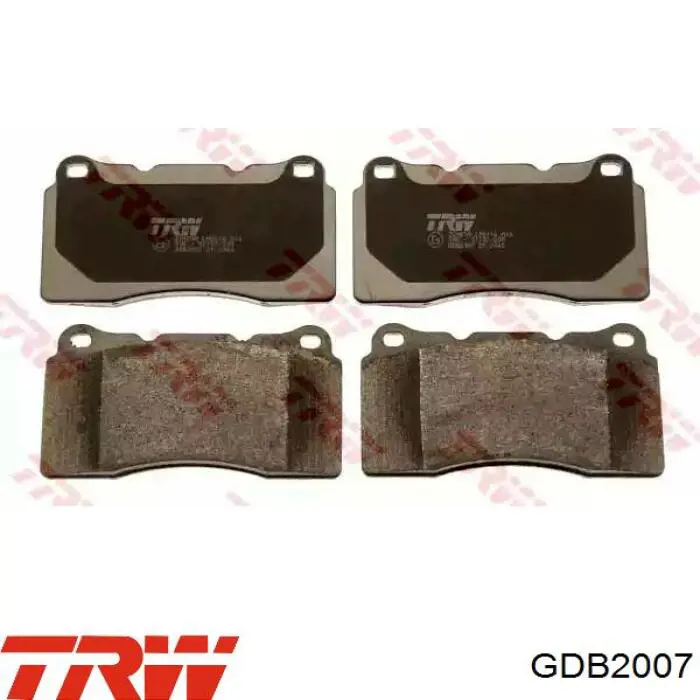 GDB2007 TRW колодки тормозные передние дисковые