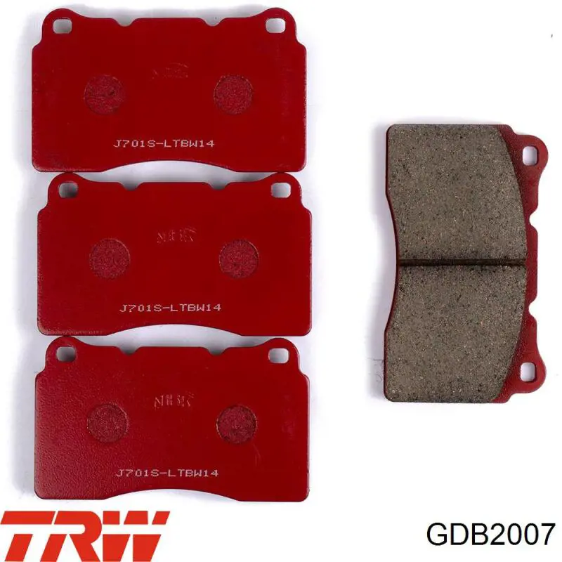 Передние тормозные колодки GDB2007 TRW