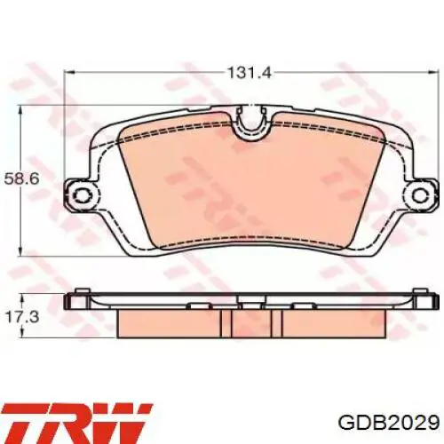 Колодки дисковые  TRW GDB2029 цена, от 46.67 USD