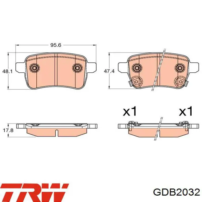 BPA145012 Open Parts sapatas do freio traseiras de disco