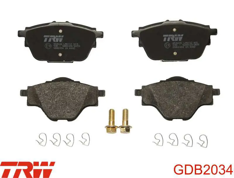 GDB2034 TRW колодки тормозные задние дисковые