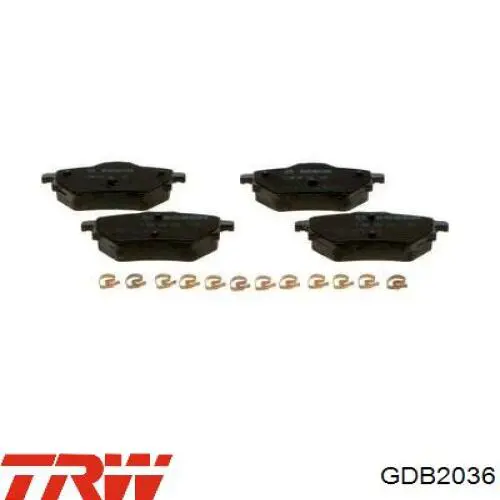 Купить GDB2036 TRW Колодки тормозные задние, дисковые