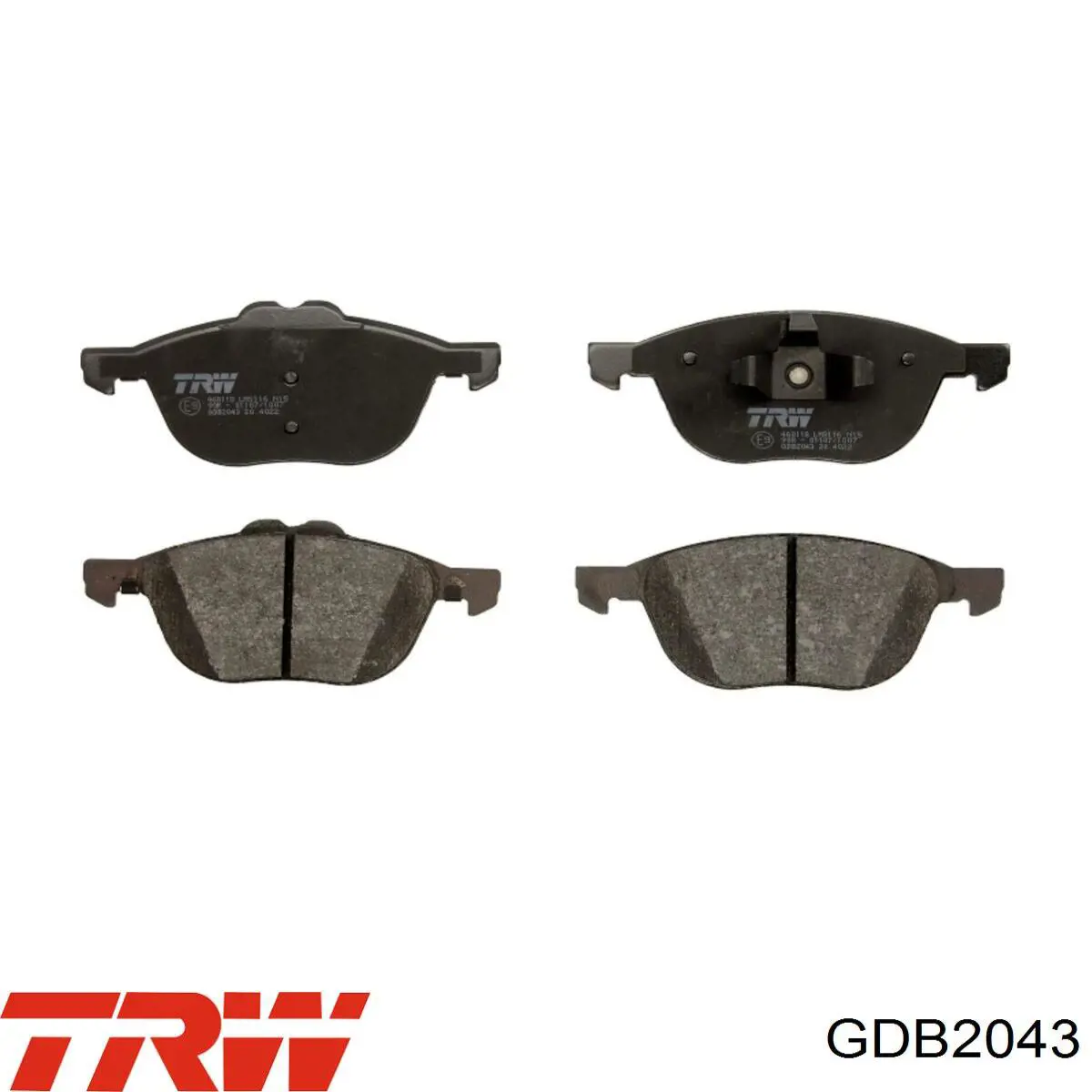 GDB2043 TRW колодки тормозные передние дисковые