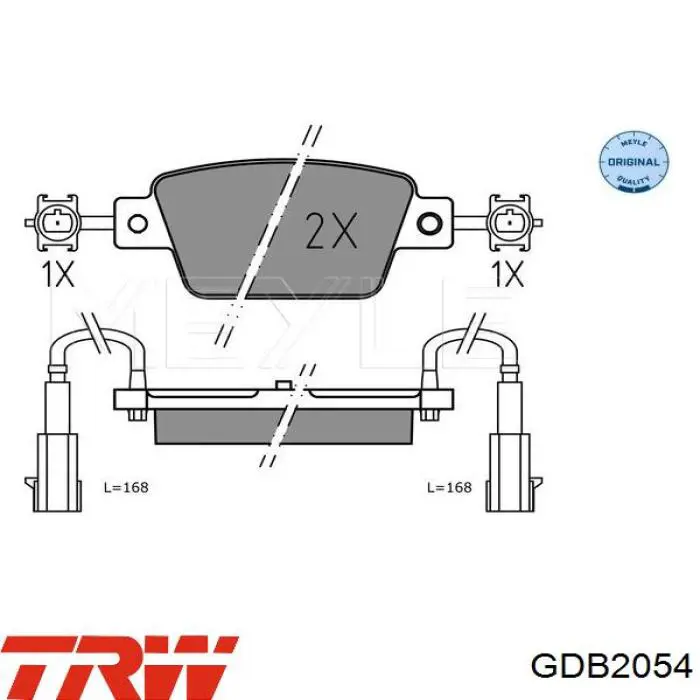 Задние тормозные колодки GDB2054 TRW