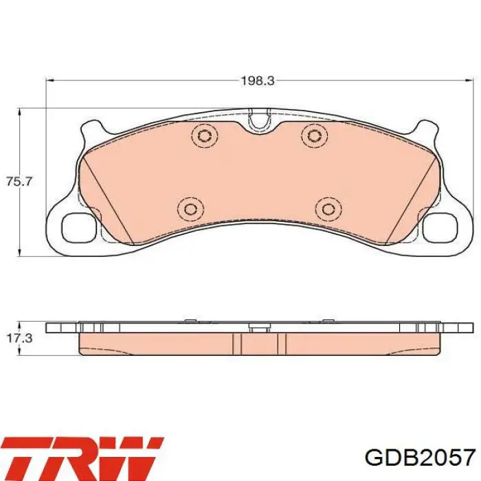 Колодки TRW GDB2057 цена, от 105.25 USD