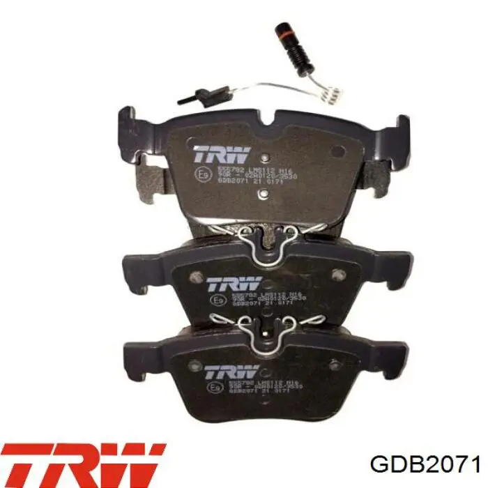 Купить GDB2071 TRW Колодки тормозные задние, дисковые