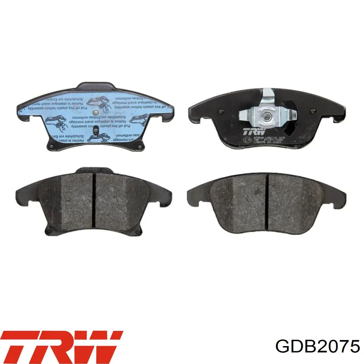GDB2075 TRW колодки тормозные передние дисковые