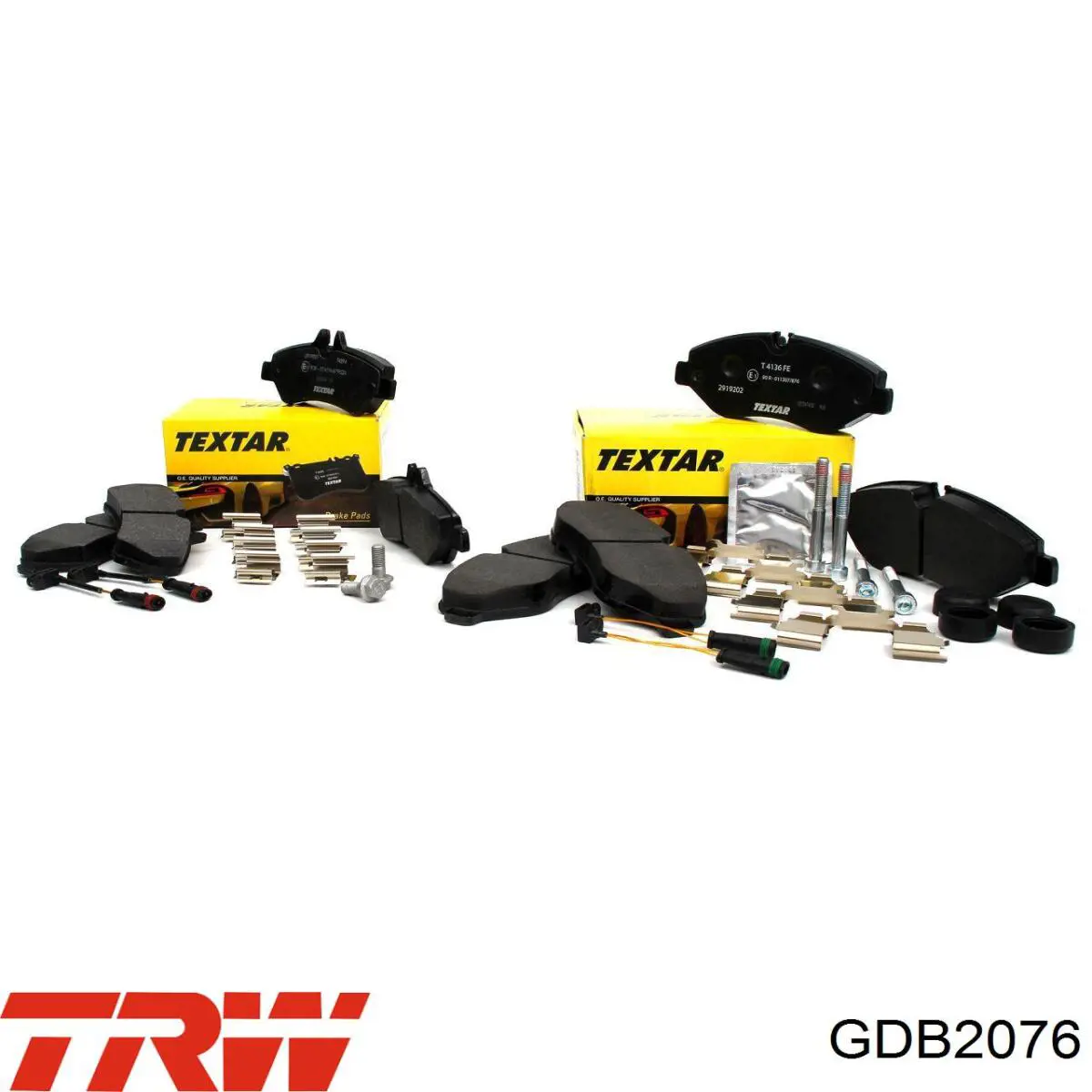 Задние тормозные колодки GDB2076 TRW