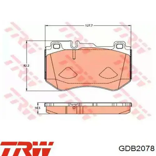 Колодки TRW GDB2078 цена, от 43.91 USD