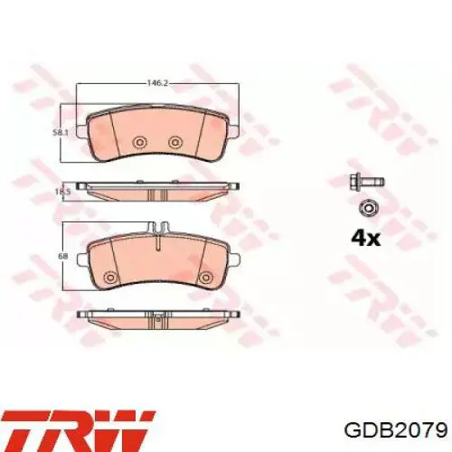 Купить ADU174243 Blue Print Колодки тормозные задние, дисковые