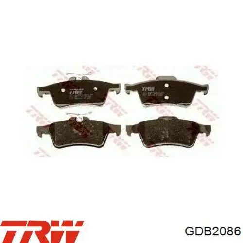 Задние тормозные колодки GDB2086 TRW