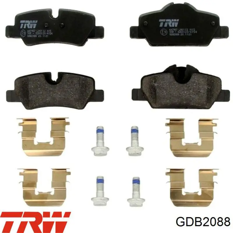 Купить GDB2088 TRW Колодки тормозные задние, дисковые