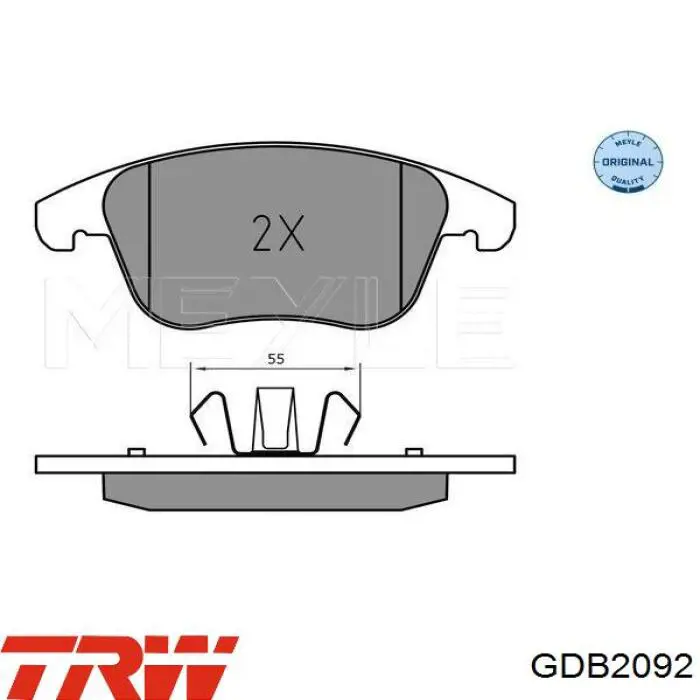 Колодки TRW GDB2092 цена, от 54.70 USD
