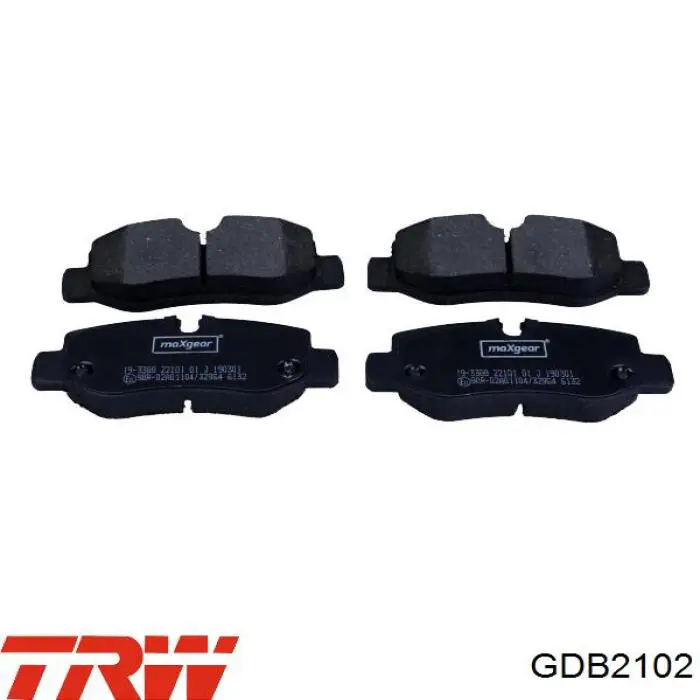 Задние тормозные колодки GDB2102 TRW