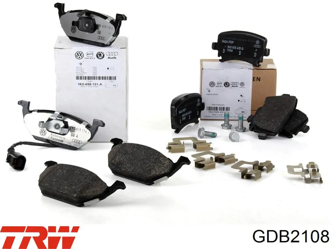 GDB2108 TRW Колодки передние