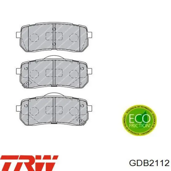 Купить GDB2112 TRW Колодки тормозные задние, дисковые