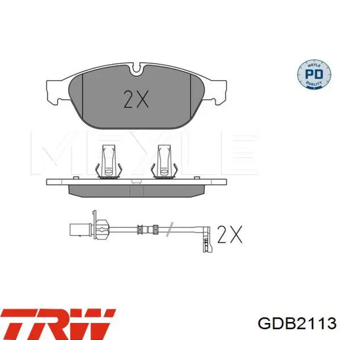 Передние тормозные колодки GDB2113 TRW