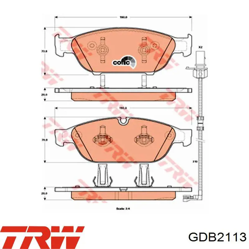 Тормозные колодки TRW GDB2113
