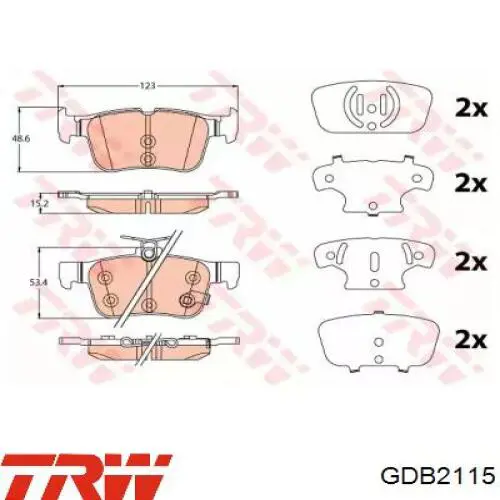 Задние тормозные колодки BRF29 Ford